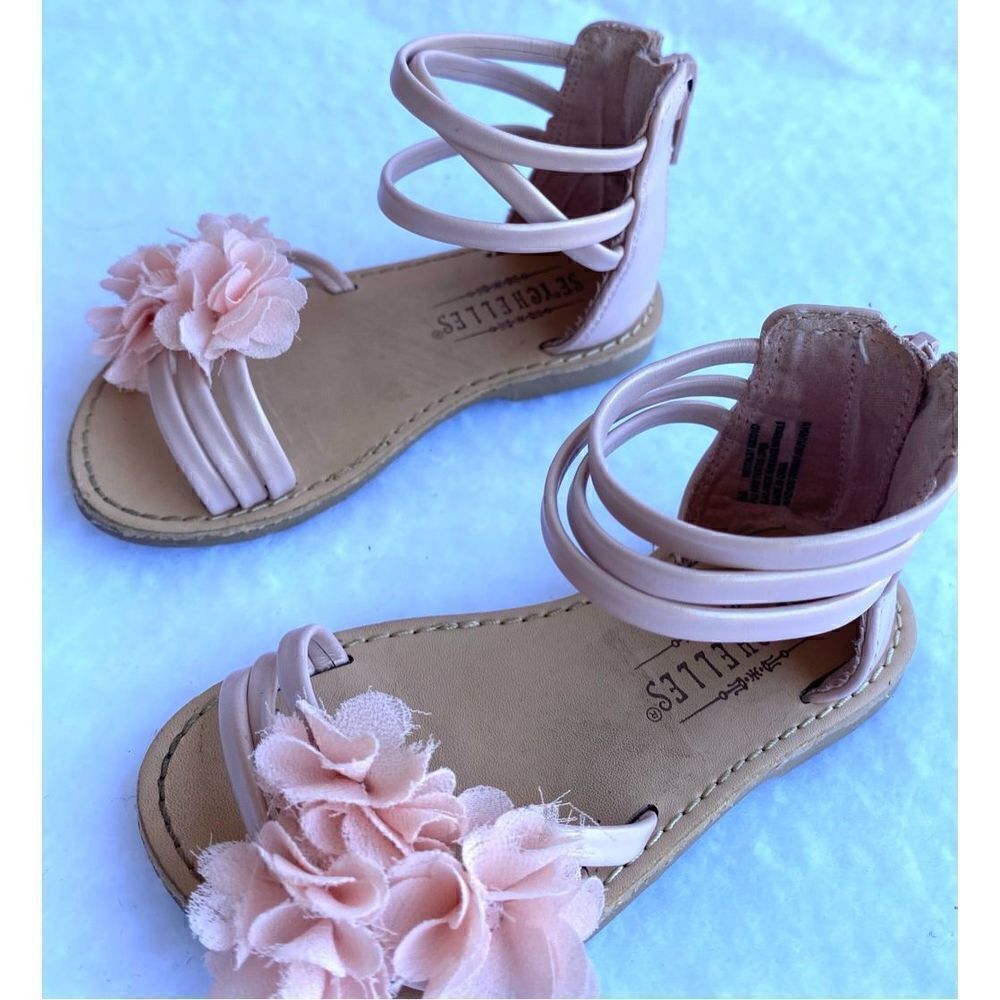 Seychelles Pink Floral Adorned Sandals - Picture 2 of 5
